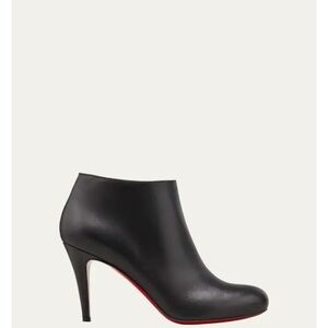 Christian Louboutin Black Heeled Boots with Red Sole